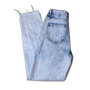 Adika White Acid Wash Destroyed High Rise Jeans Small Distressed 24/25